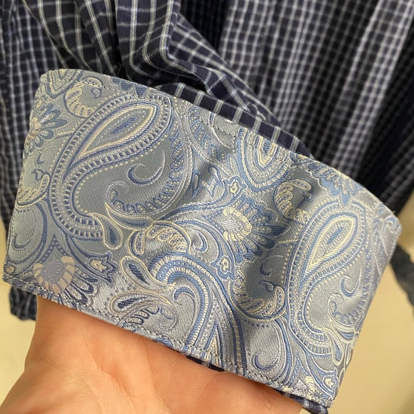 Men’s Bristol & Bull long sleeve button down shirt size large - Picture 3 of 5